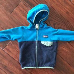 Patagonia blue baby fleece jacket